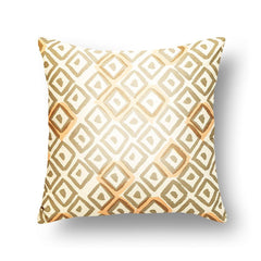 Geometrical 18 In X 18 In Beige Cushion Cover - Home4u