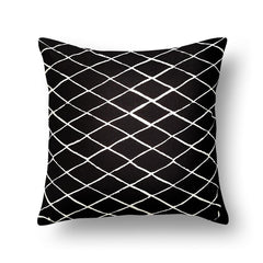 Geometrical 18 In X 18 In Cushion Cover Black - Home4u