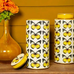 Papillon Yellow Jar - Home4u