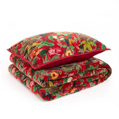 Crewel 18 In X 24 In Red Cushion Covers - Home4u