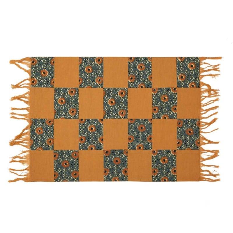 Yama 14 In X 19 In 3D Multi Design Placemat Set Of 4 - Home4u