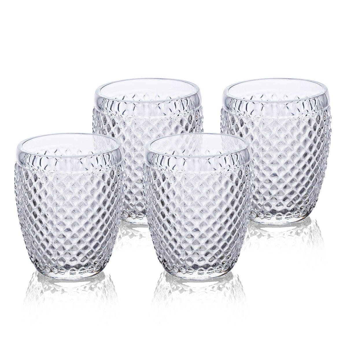 Angelite Drinking Glasses Set Of 4 Clear 320 Ml - Home4u