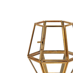 Ishtar Hezagon Clear Candle Holder - Home4u