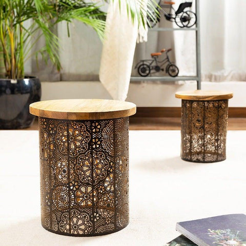 Aakriti Aluminium Large Stool - Home4u