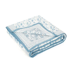 Teesta 90 In X 90 In Blue Bedspread - Home4u