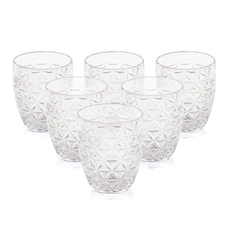 Zaria Transparent Set Of 6 Glasses 310 Ml - Home4u
