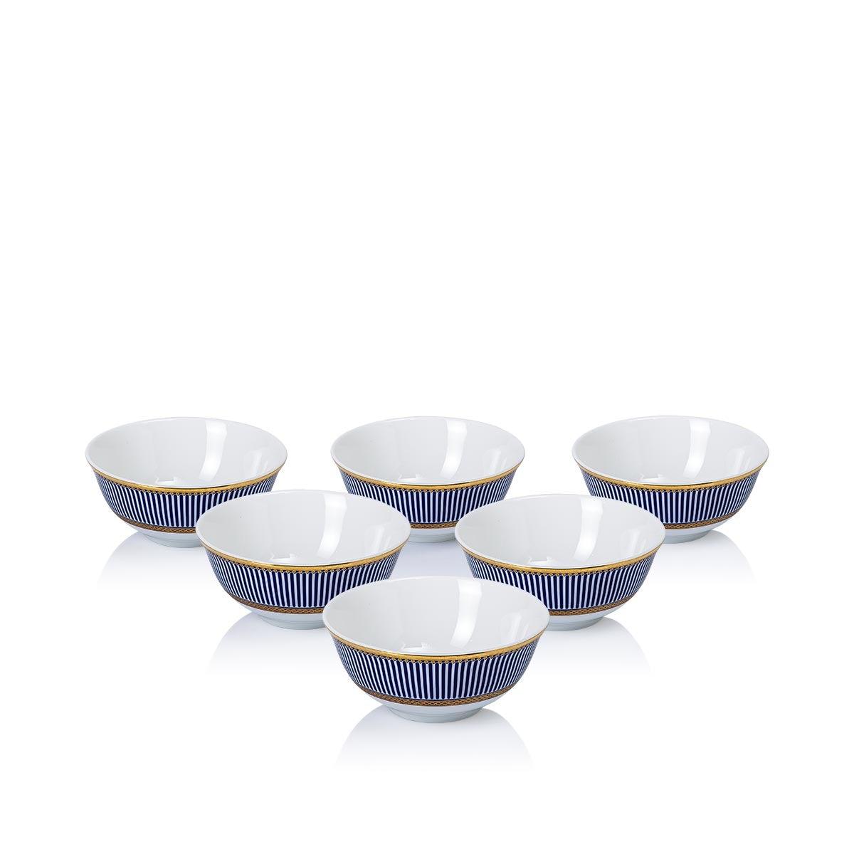 Blue Geo Small Serve Bowl White - Home4u