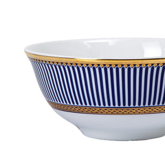 Blue Geo Small Serve Bowl White - Home4u