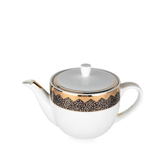 Gold Glamour Tea Pot White - Home4u