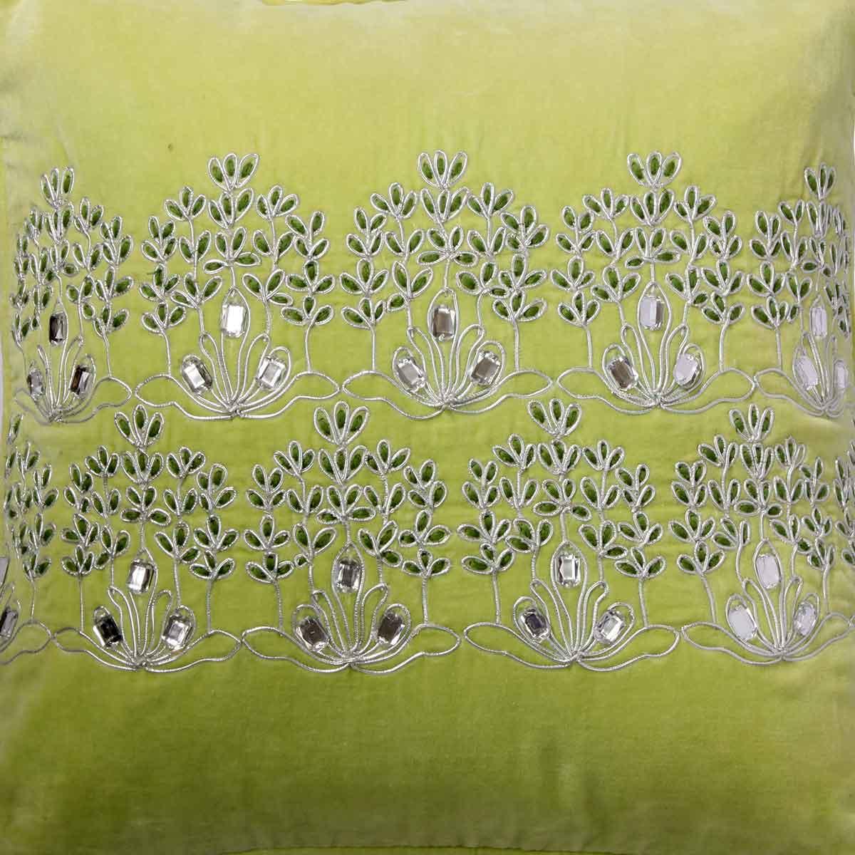 Amore 12 In X 12 In Green Cushion Cover - Home4u