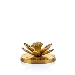 Lotus Golden Votive Lid With Candle - Home4u