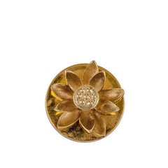 Lotus Golden Votive Lid With Candle - Home4u