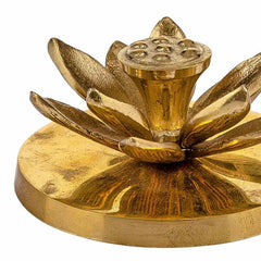Lotus Golden Votive Lid With Candle - Home4u