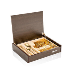 Herdmar Golden Metal Cronos Cutlery - Set of 24 - Home4u