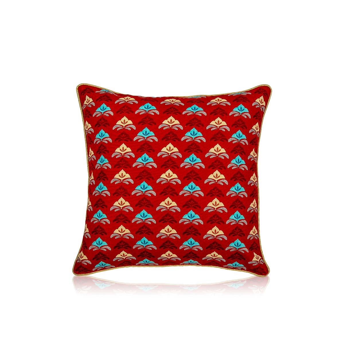 Zia 18 In X 18 In Red Cushion Cover - Home4u
