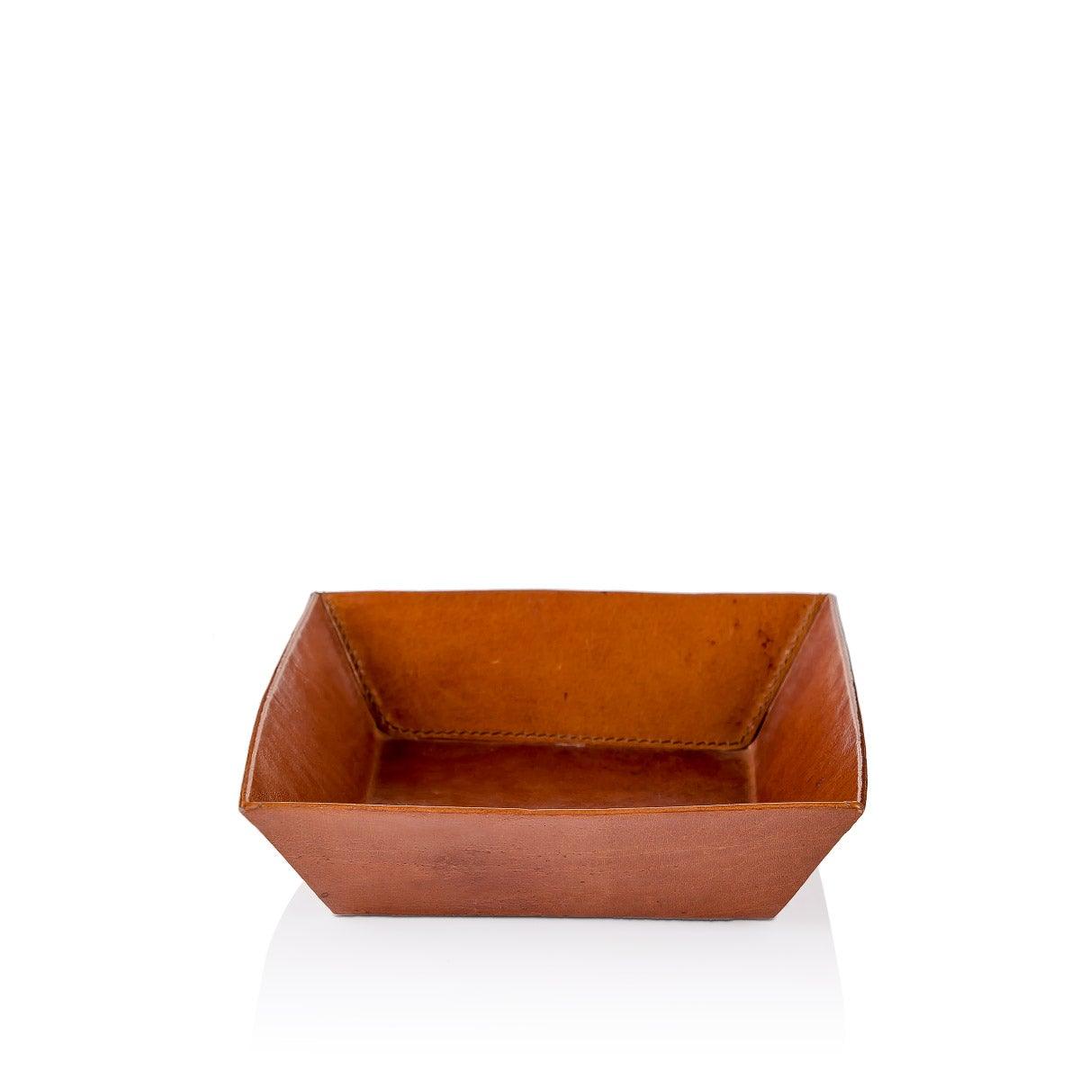 Kraan Brown Leather Catch-All - Home4u