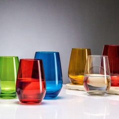 Schott Zwiesel, Water Vina Spots 42 Blue Set Of 6 L-7.5, W-5.5, H-11 CM - Home4u