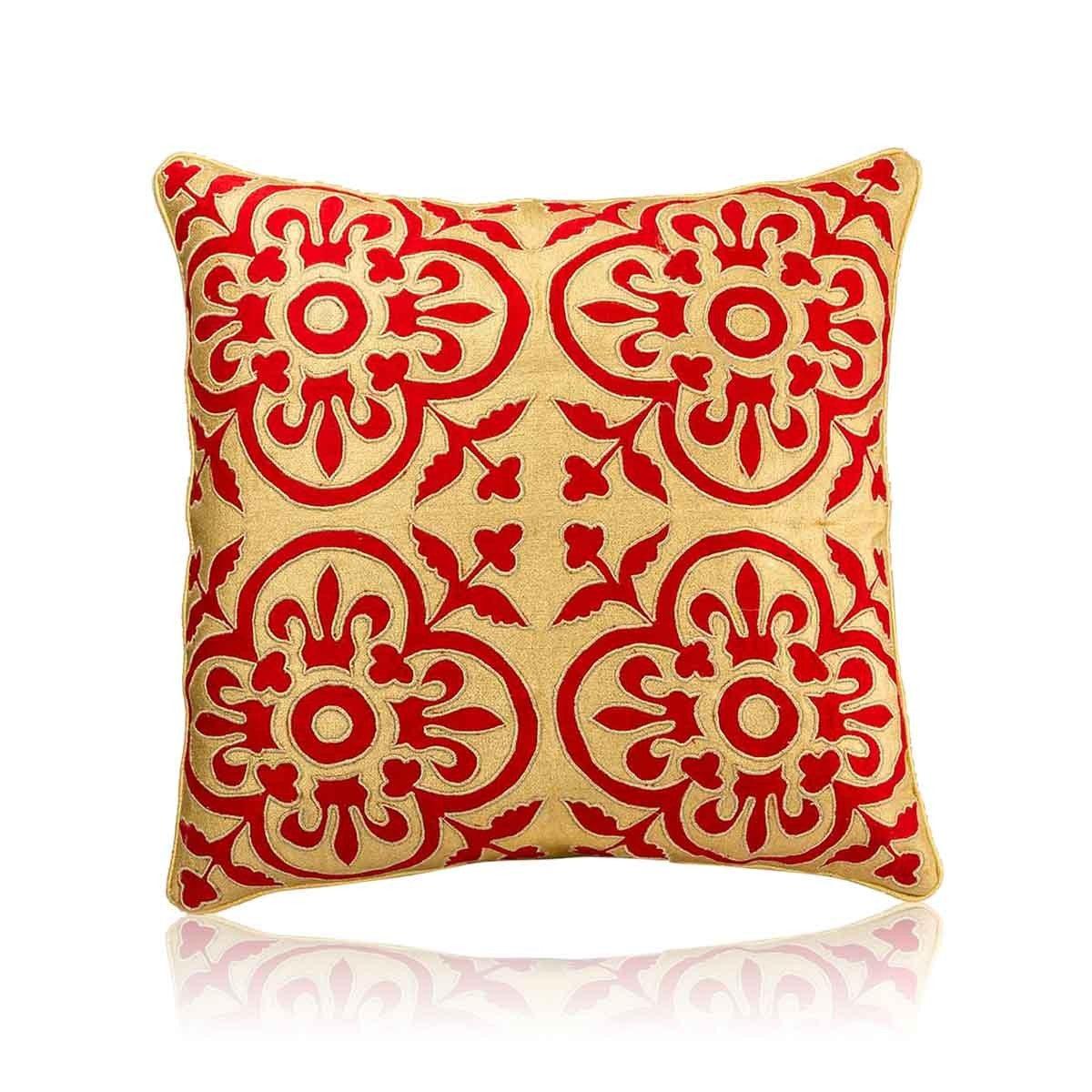 Estela Cushion Cover Gold/Poppy - Home4u