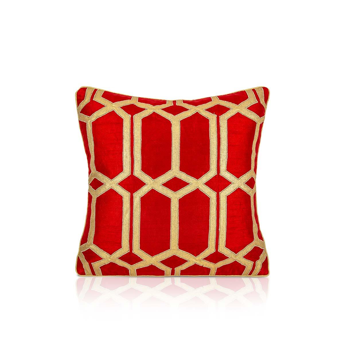 Natalaya 18 In X 18 In Red Cushion Cover - Home4u