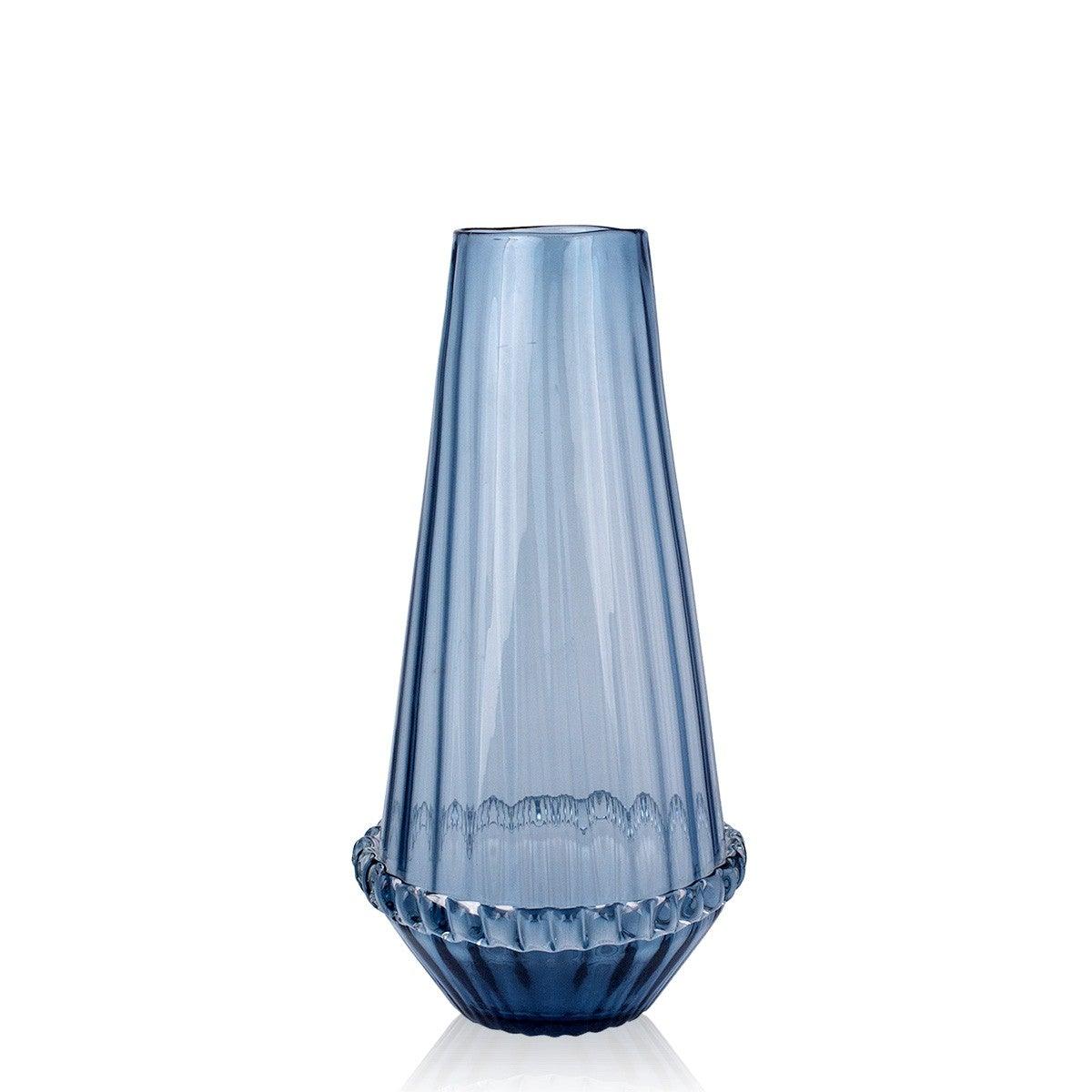Glass Vase Blue Grey - Home4u