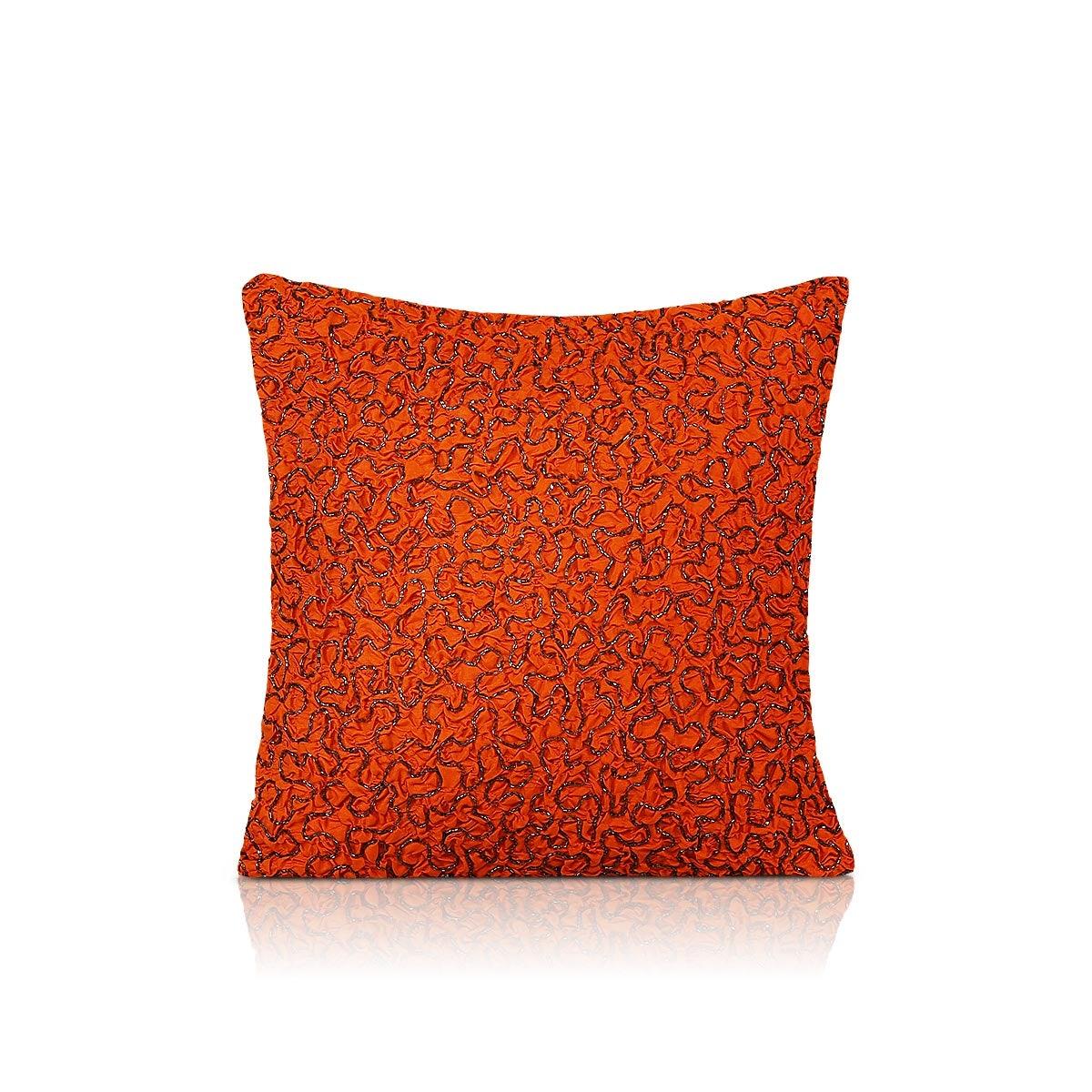Ana 18 In X 18 In Orange Cushion Cover - Home4u
