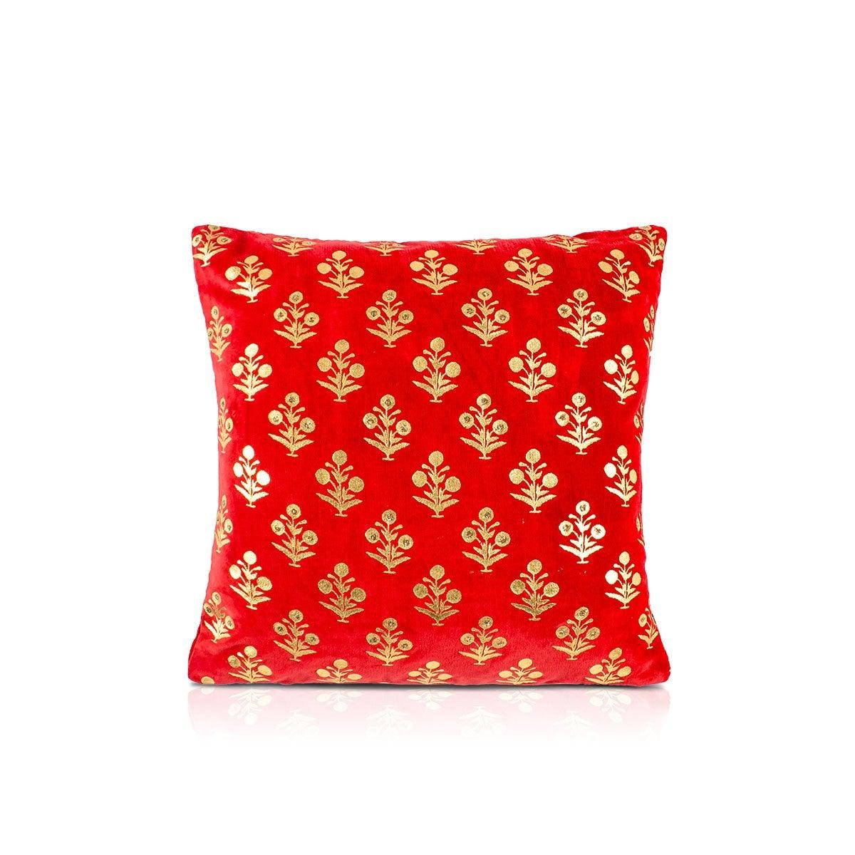 Kasi 20 In X 20 In Red Cushion Cover - Home4u