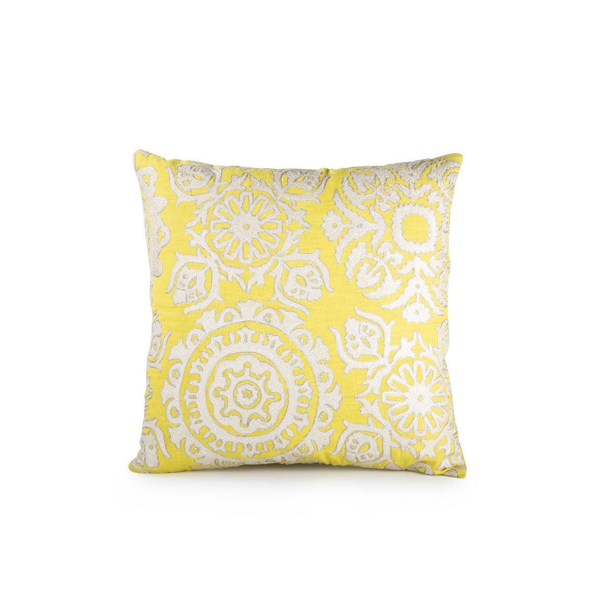 Pashto 20 In X 20 In Yellow Cushion Cover - Home4u