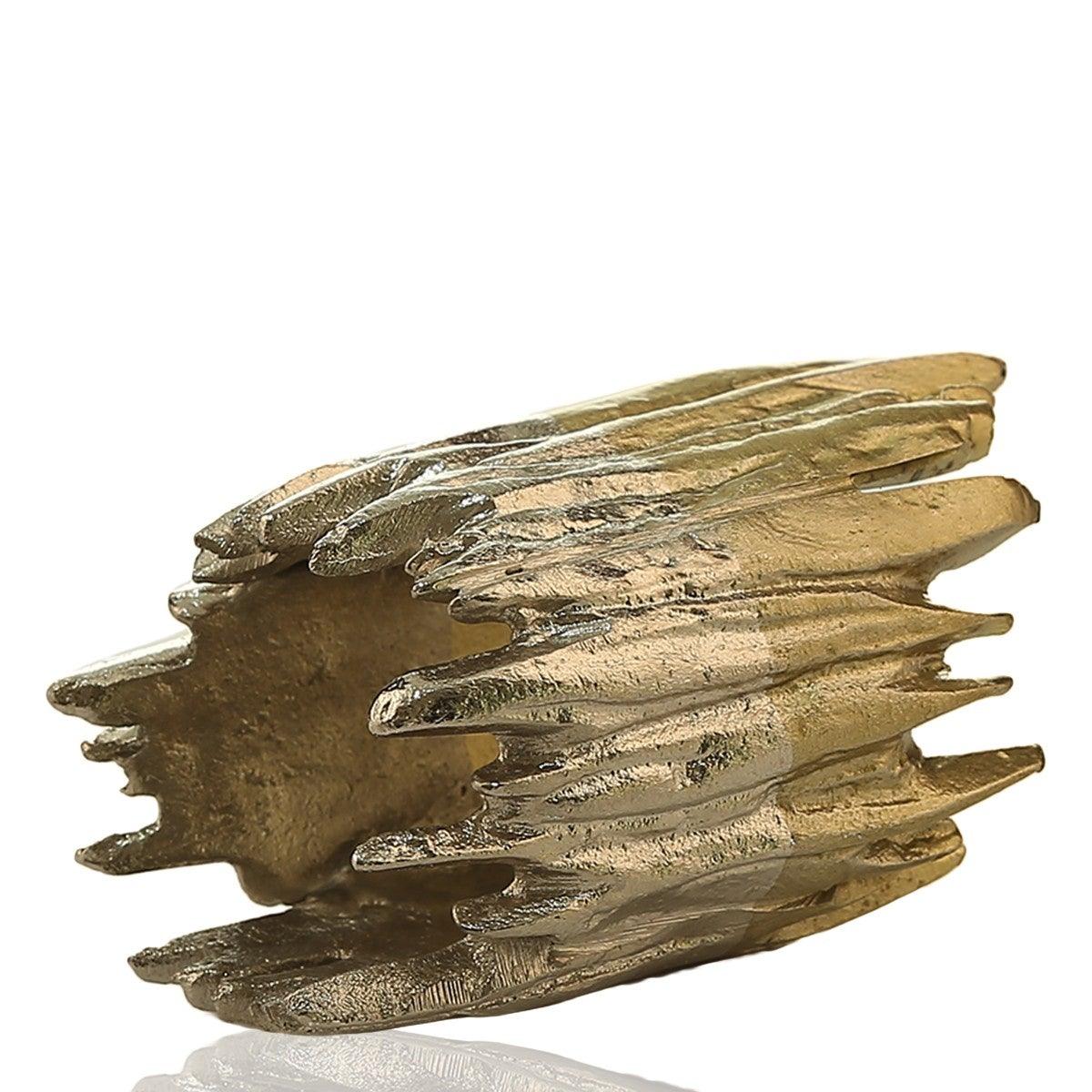 Serbet Napkin Ring Set Of 4 Golden Silver - Home4u